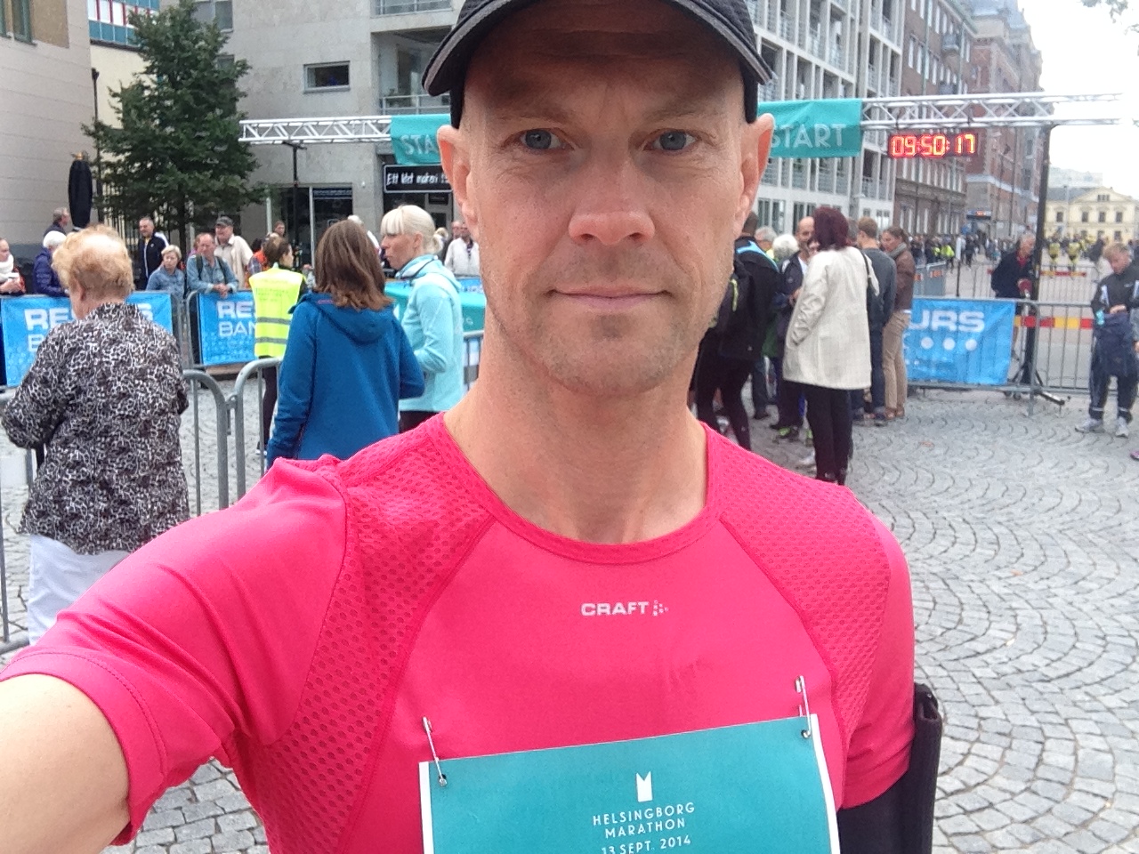 Innan start i Helsingborg Marathon