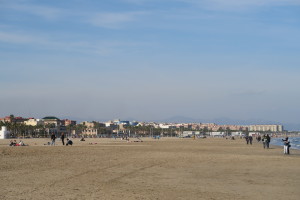 Valencia strand beach