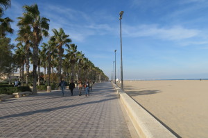 Valencia strand beach